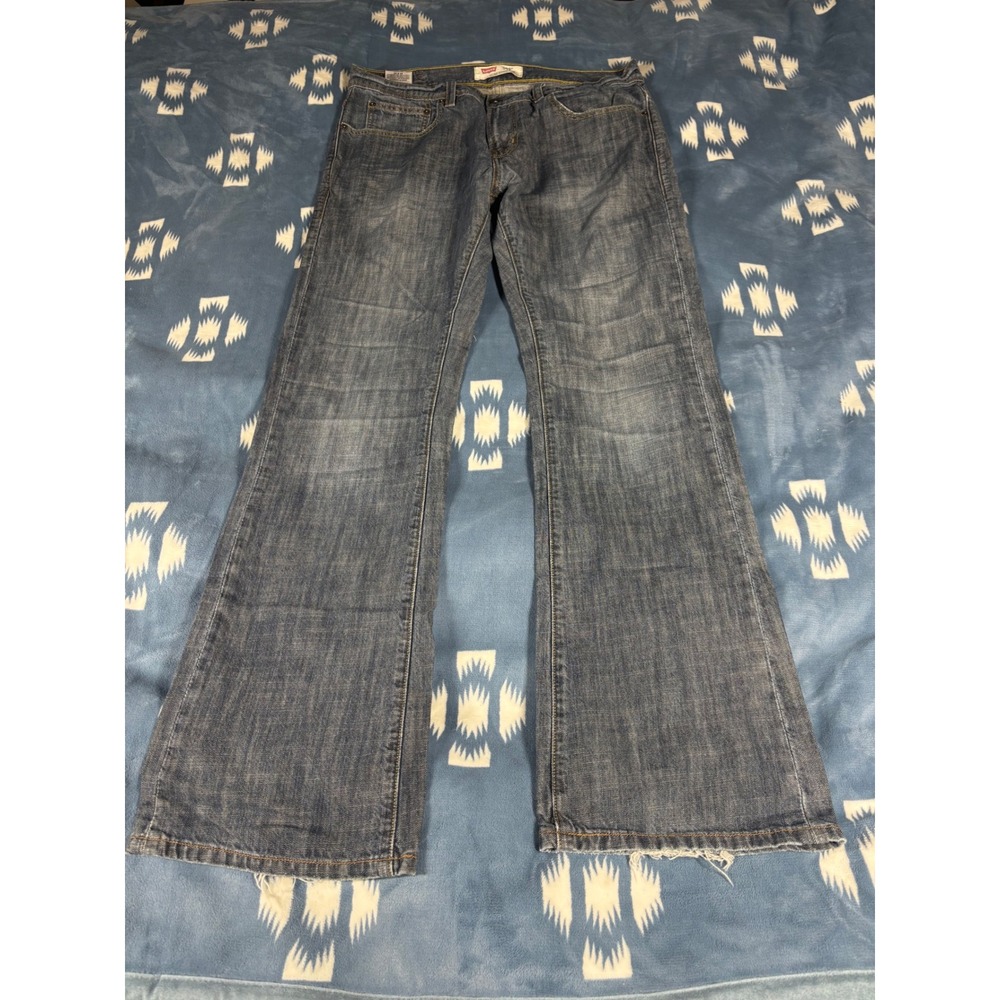 Levis 507 Slim Bootcut Jeans Mens 33x32 Blue Medium Wash Cotton Denim 5-Pocket